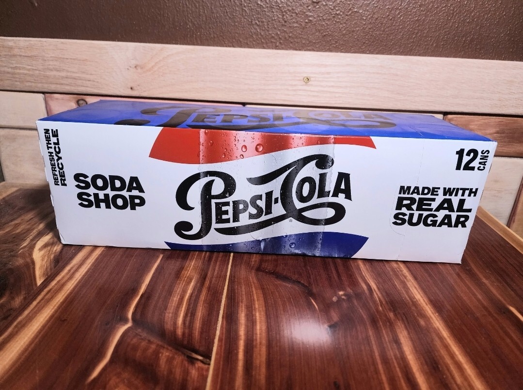Pepsi Cola Soda Shop Real Sugar, 12 Pack of 12 fl oz Cans