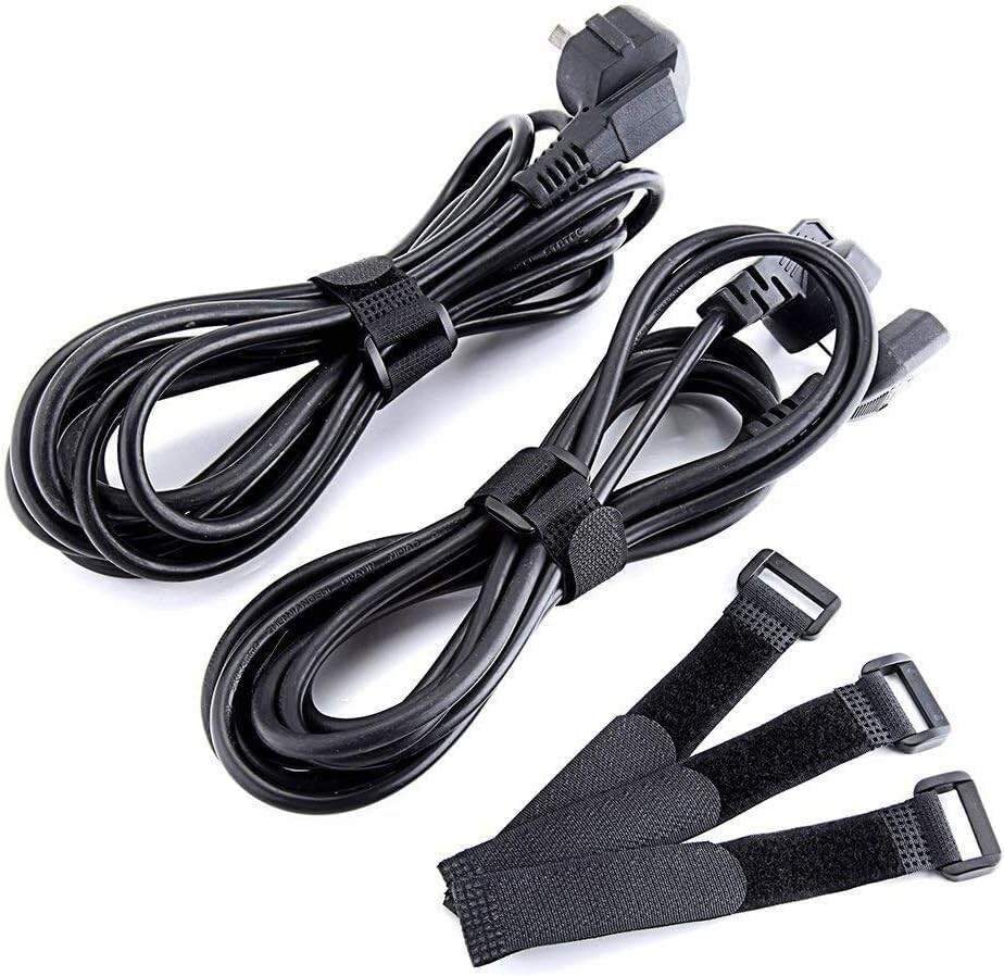 25 Pack 18 Inch Reusable Fastening Cable Straps Hook and Loop Cinch Cable Ties
