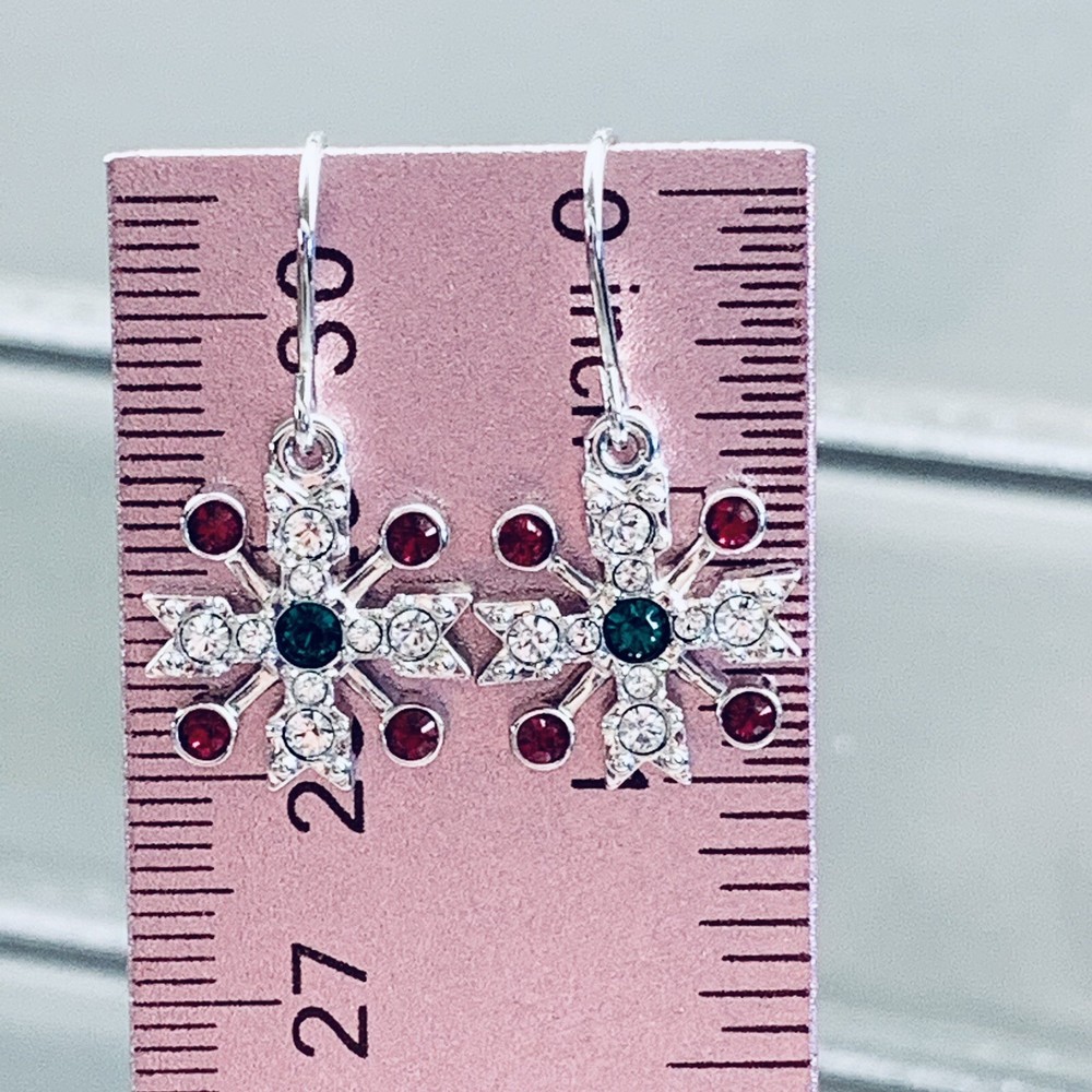 Swarovski Crystal snowflake earrings
