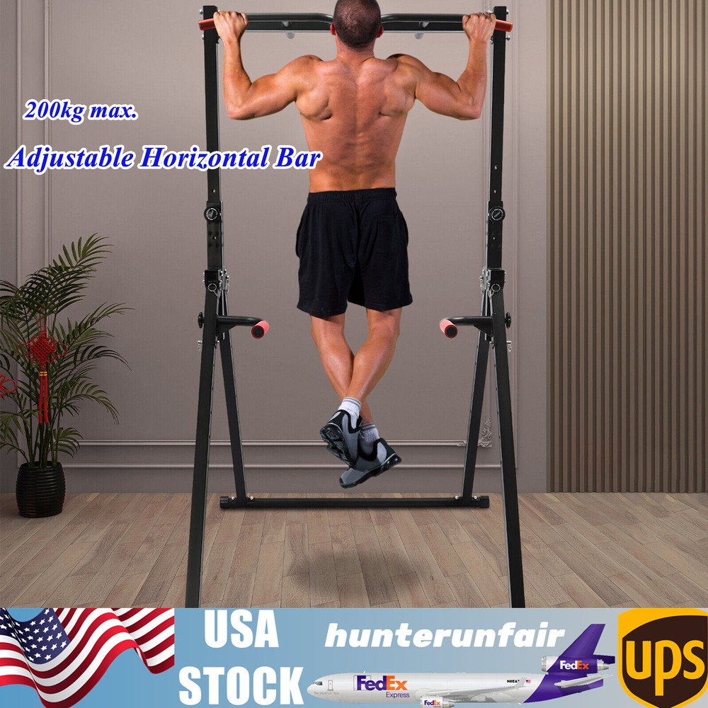 200KG Triangular Pull Up Dip Station Bar for Home Gym Strength Train Adjustable