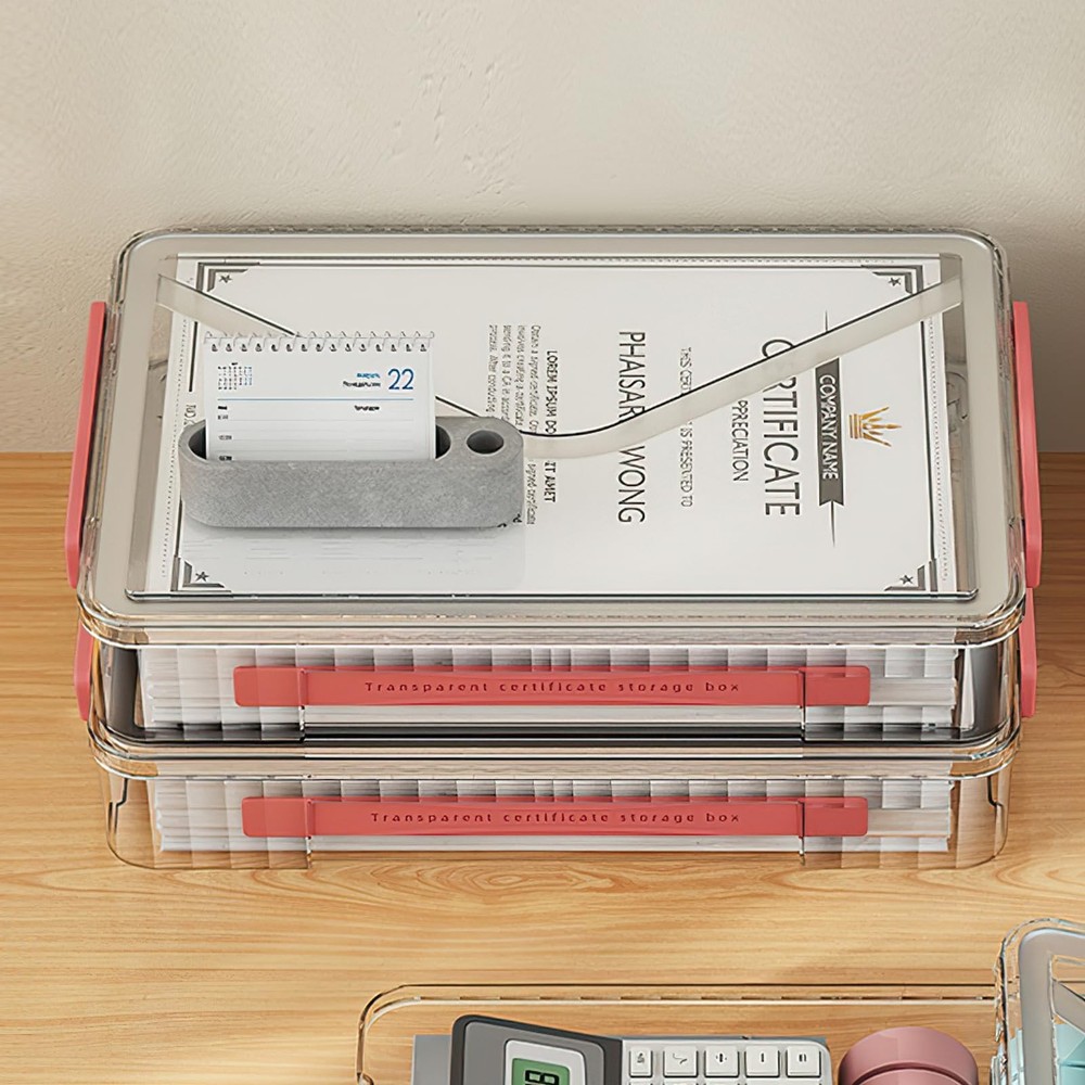 Marte Vanci Plastic Storage Bin with Lid Portable Project Case with Handle Cl...