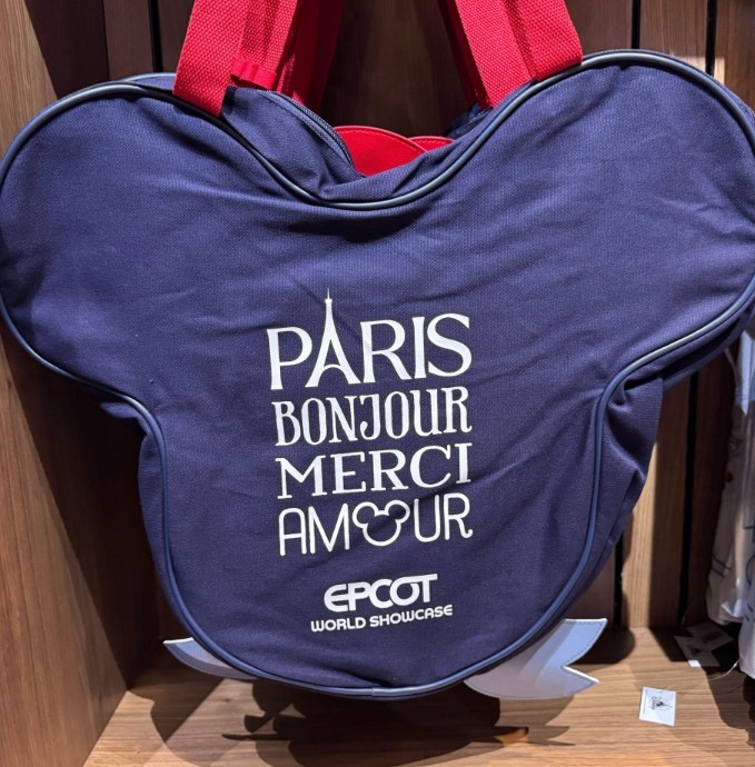 NEW WDW Disney Parks 2026 France Minnie Mouse Beret Big Face Tote Shoulder Bag