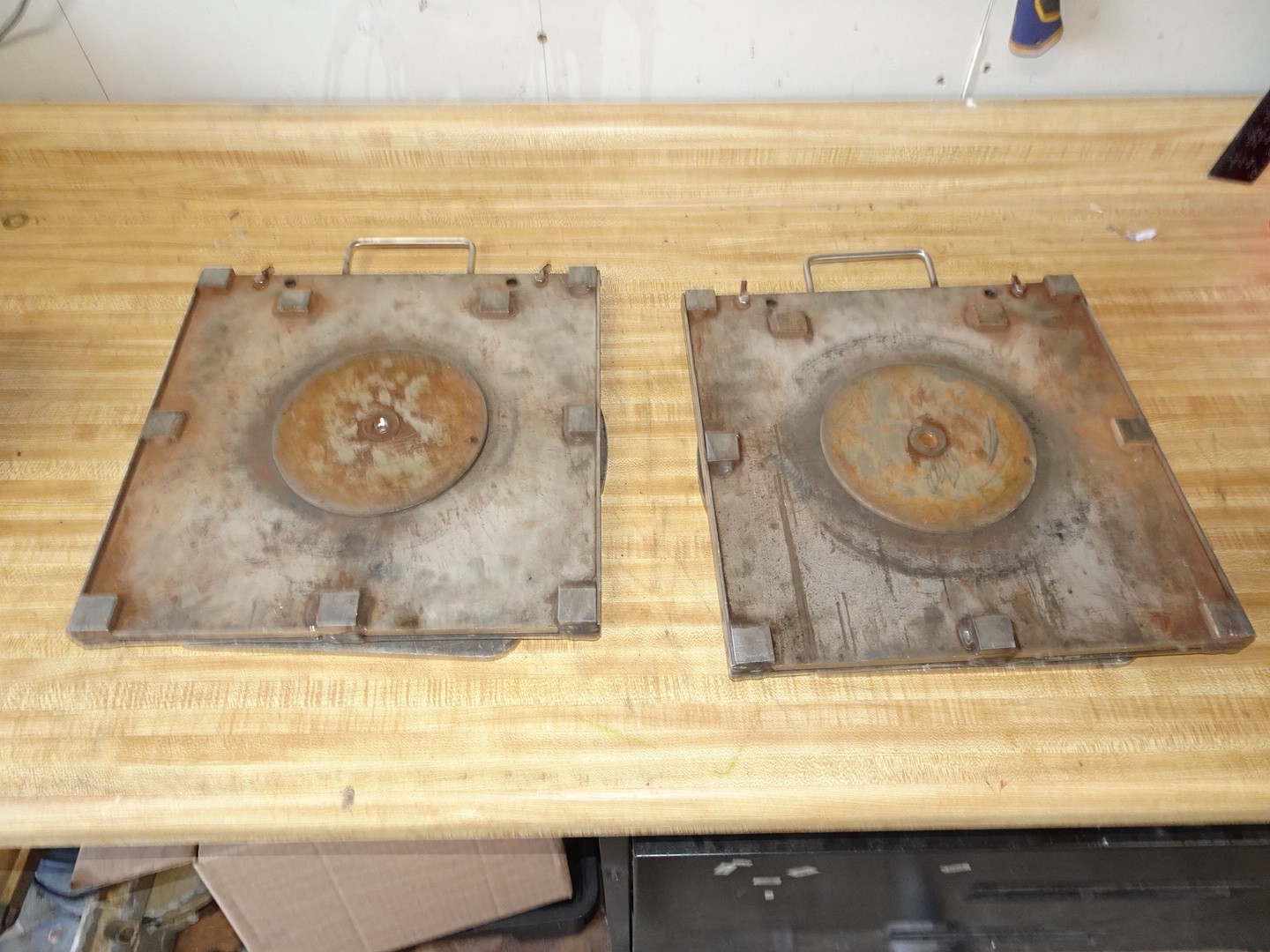 Stainless Steel Turn Plate Table Set Car & Light Truck Alignment Rack Hunter USA