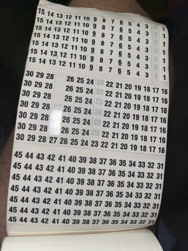 1 Partially Used 3M ScotchCode SPB-03 Preprinted Wire Marking Marker Book (used)