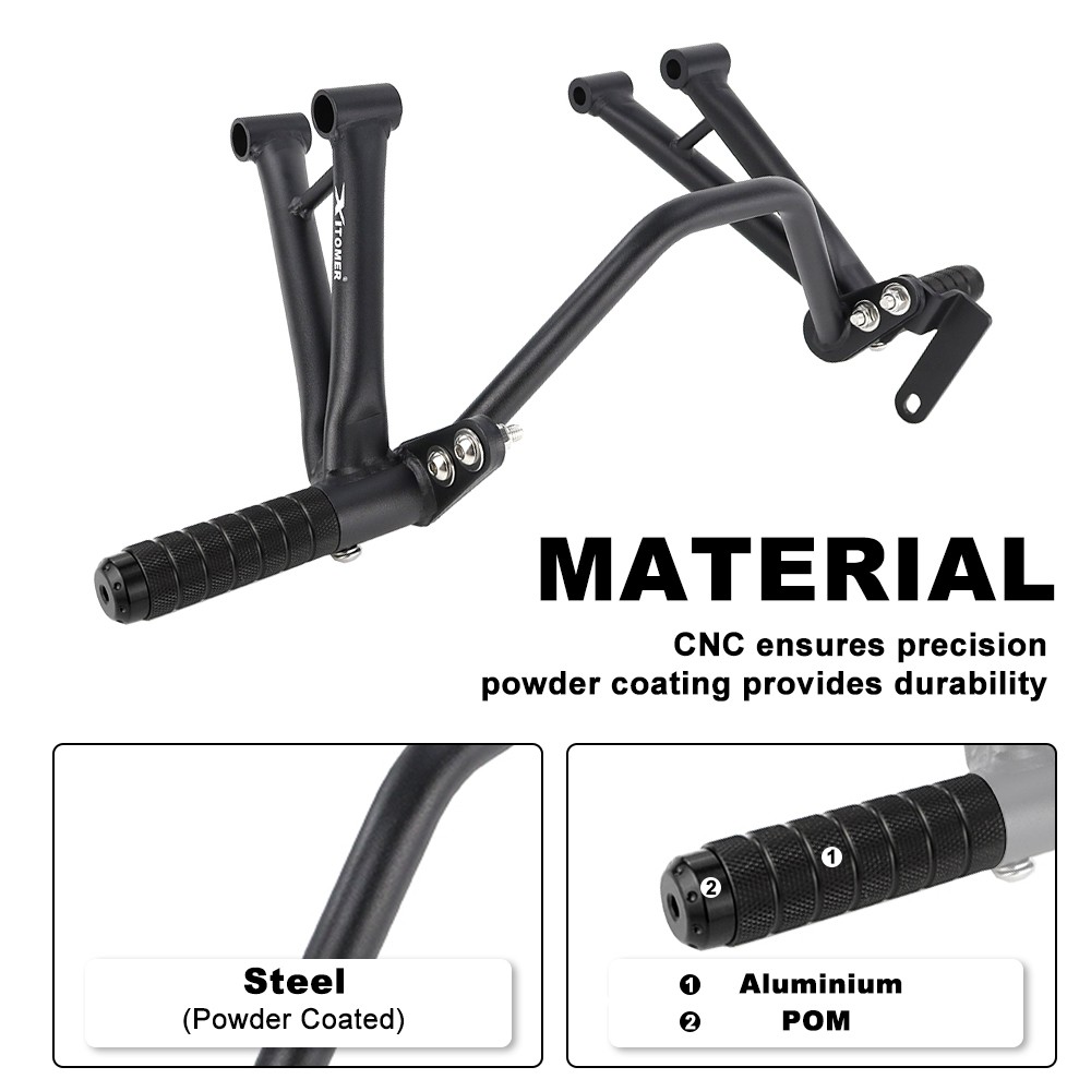 Front Crash Cage Peg Support Stunt Fit For Kawasaki NINJA ZX-6R ZX636 2009-2025