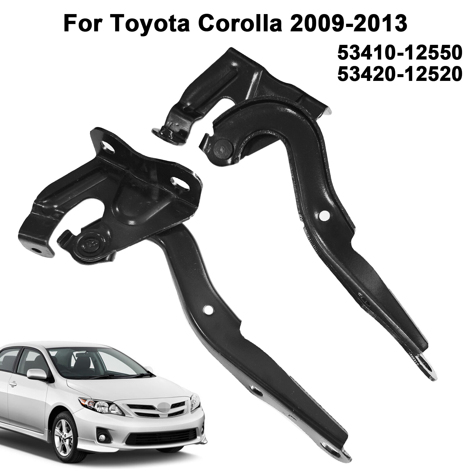 For Toyota Corolla 2009-2013 Right Left Side Sedan Carparts 1 Pair Hood Hinges