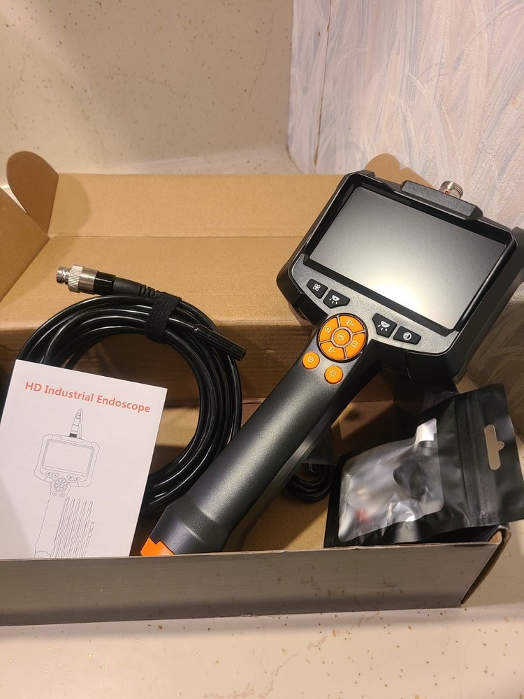 Endoscope Camera with Light, 1080P HD Borescope 8 Adjustable Orange