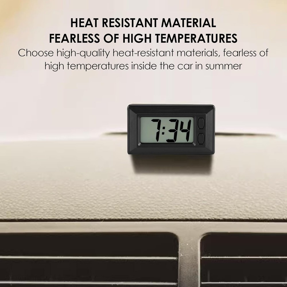 Ultra Thin Digital Clock, Self Adhesive LCD Digital Electronic Clock with Cal...