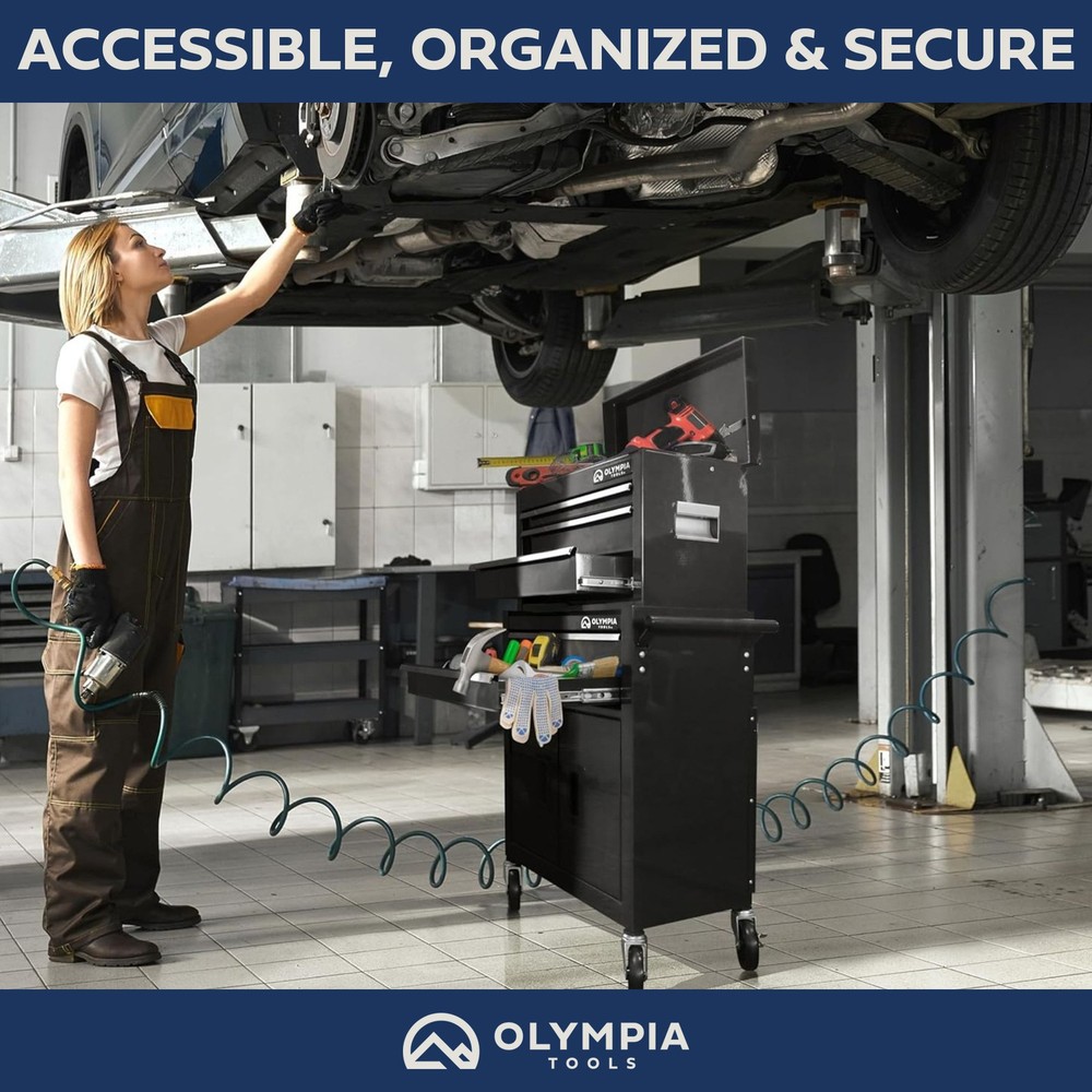 Olympia Tools 20-Inch Rolling Tool Cabinet with 5 Drawers, Locking (Open Box)