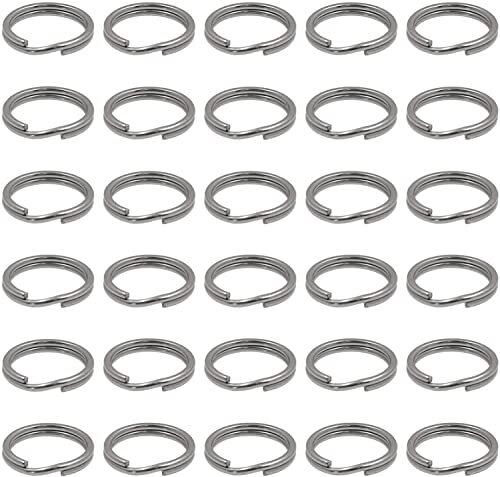 60Pcs Small Key Chain Ring, Stainless Steel Split Rings, Mini Split Jump Ring