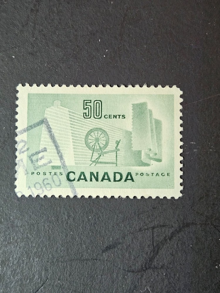CANADA stamp ERROR - SCOTT#334i 50c Textile Industry used