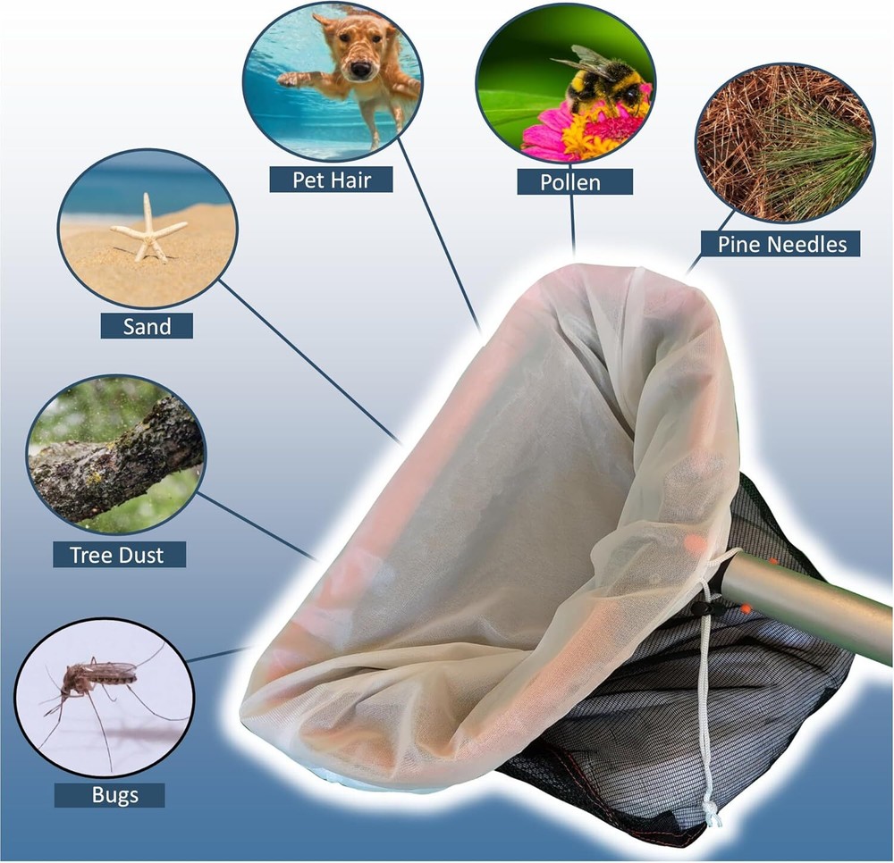 Ultra Fine Mesh Pool Skimmer Insert Collects Sand Pollen Tree Dust Tiny Bugs