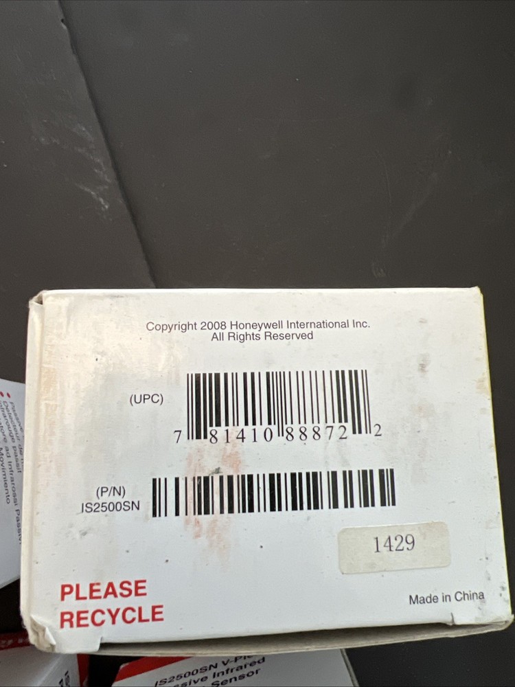 Honeywell IS2500SN Security System V-Plex Infrared Motion Detector Sensor NOS