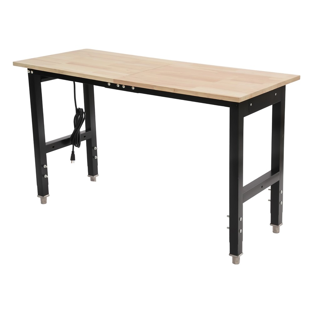 Adjustable Workbench Heavy-Duty Work Table Freestanding Rectangular Work Bench