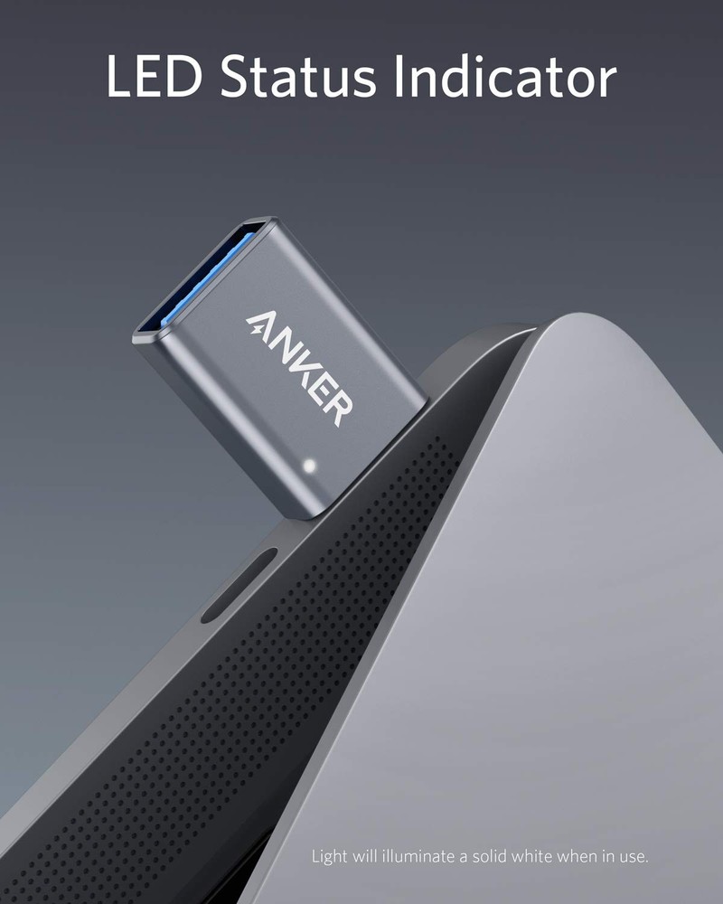 Anker USB C Adapter (2 Pack), C to High-Speed Data Gray