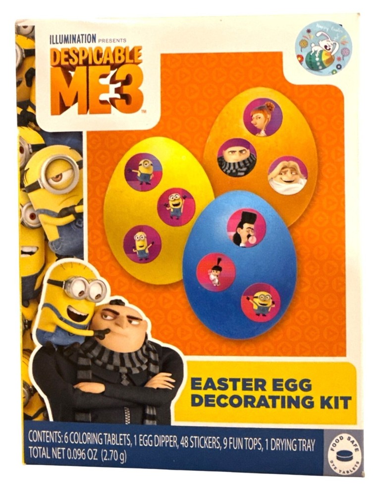 Illumination DESPICABLE ME 3 Easter Egg Decorating Kit Coloring Tablet+ Sticker+