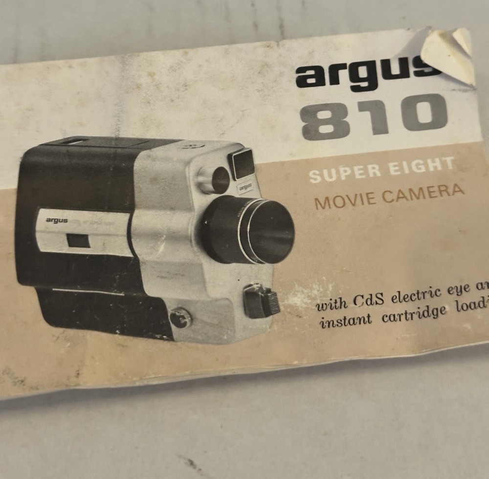 Argus Super 8MM Movie Camera Untested