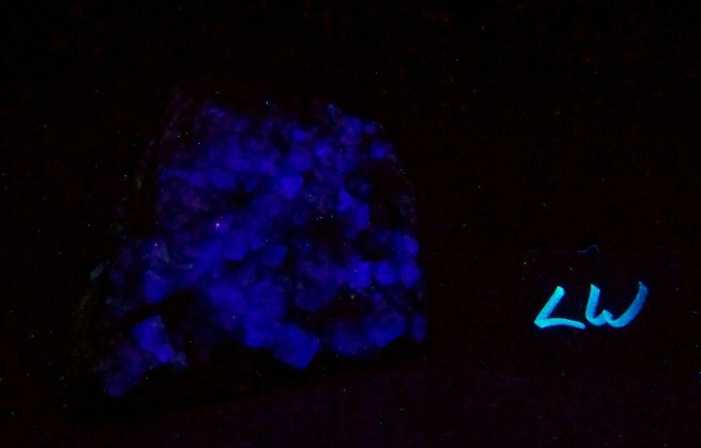 Fluorite Crystals Fluorescent Specimen