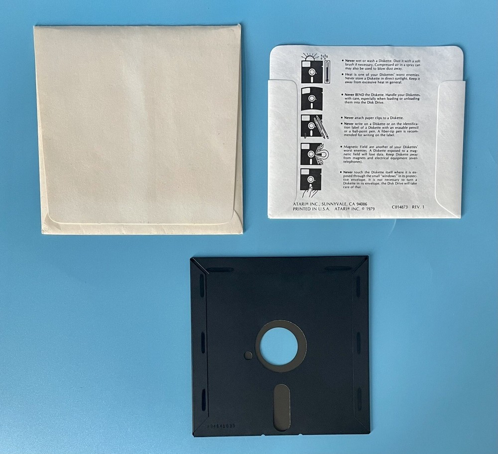 OEM Atari Master Diskette 3 — 5 1/4” Floppy — DX5052 — Untested w/ Free Returns