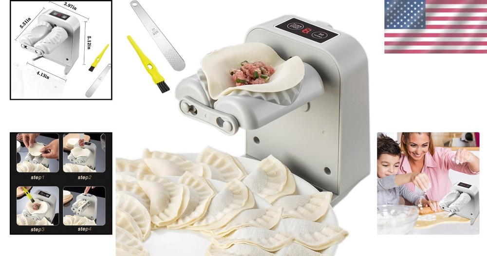 Time-Saving Electric Dumpling Maker - Adjustable & Easy Operation for Home Use
