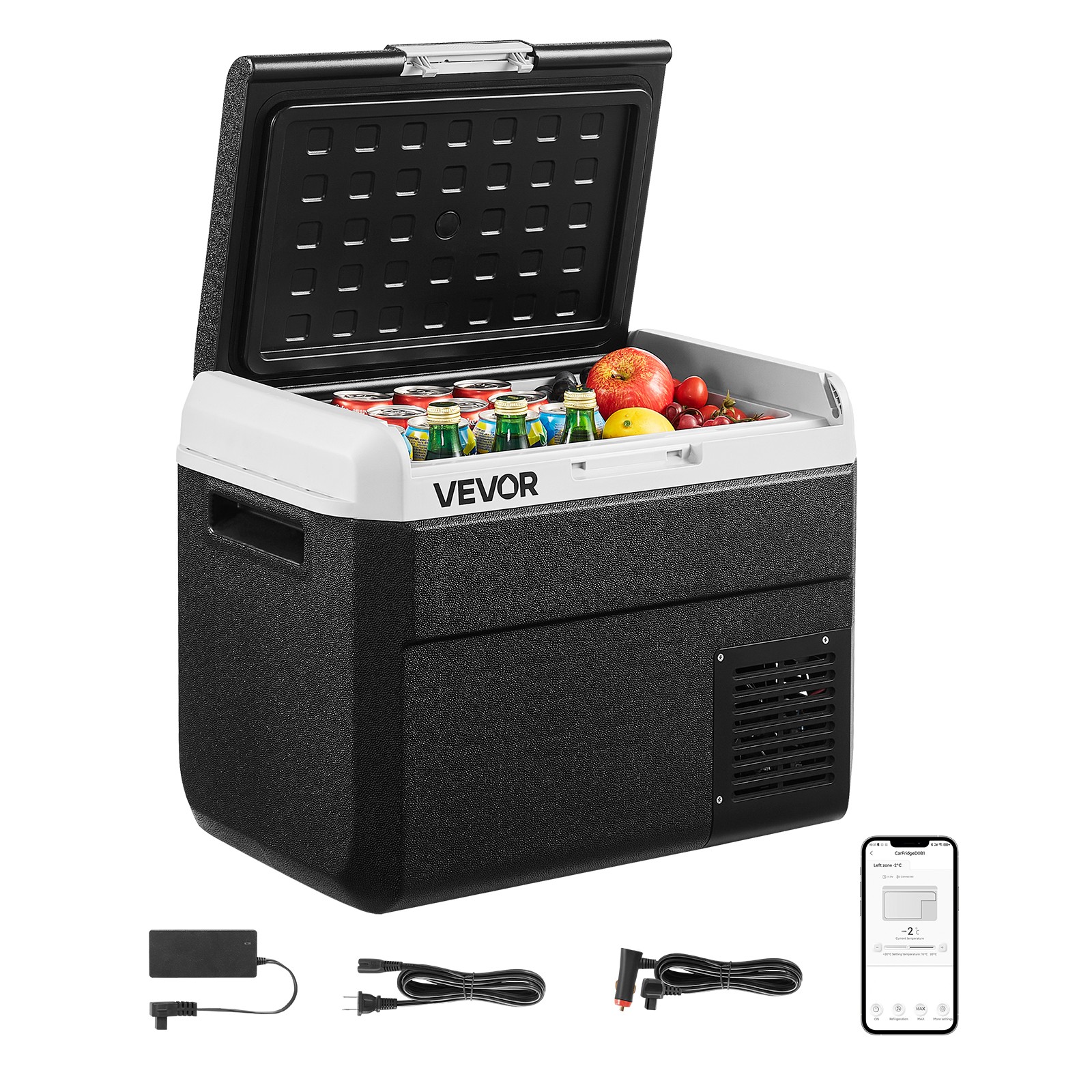 VEVOR 12V Car Refrigerator Portable Freezer 31.7QT Electric Cooler for Camping