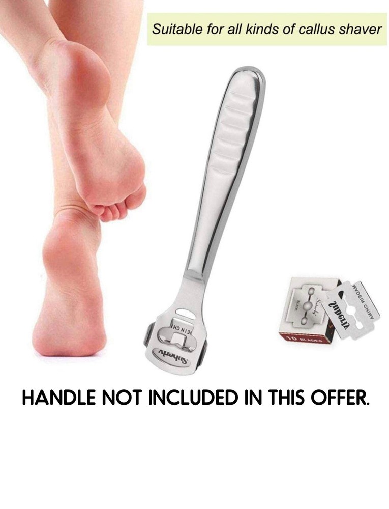 100 Platinum Coated Corn Callus Remover Shaver Replacement Refil Blades