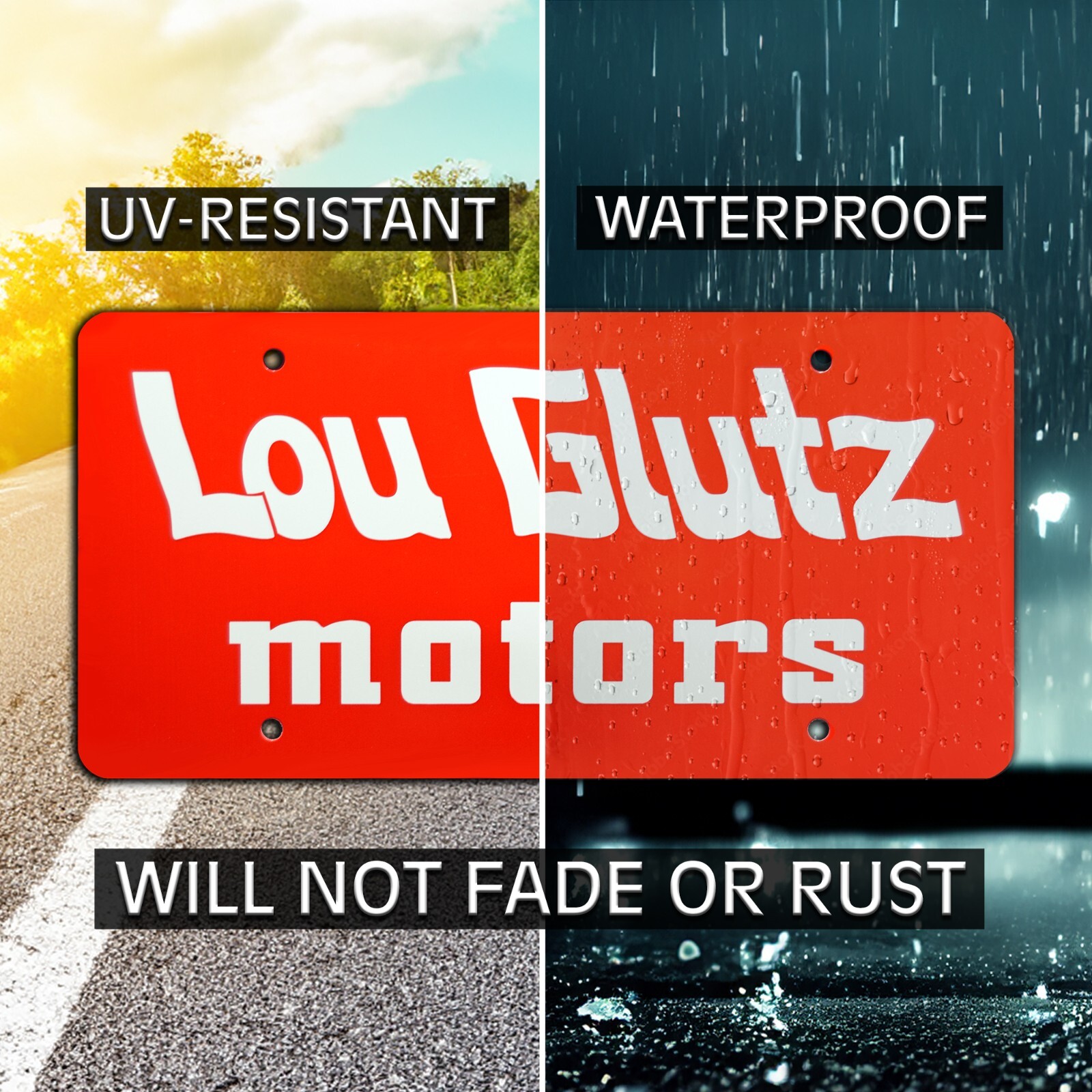 National Lampoon's Vacation | Truckster | LOU GLUTZ | METAL Prop License Plate