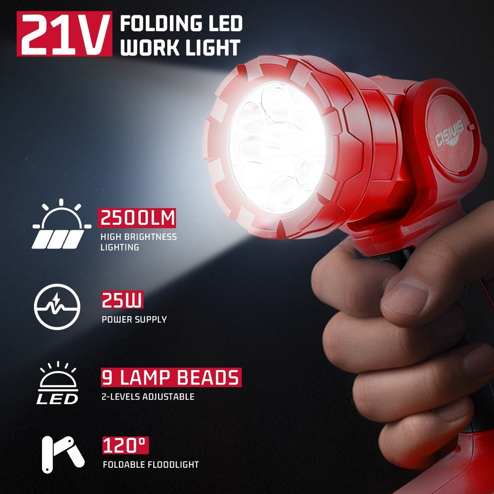 2PACK For Milwaukee M18 Battery Cordless LED Pivoting Work Light Flashlight TOOL