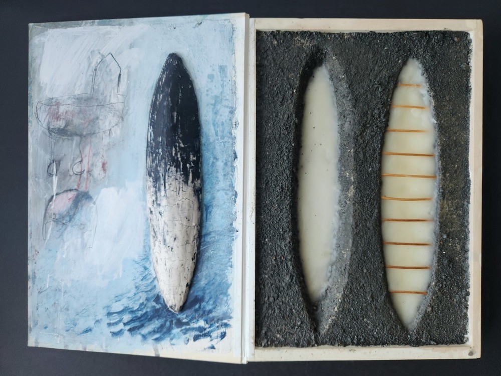 Hans Sieverding 1992 Original Abstract Mixed Media Assemblage Oldenburg, Germany