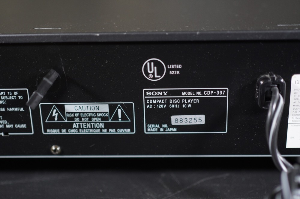 Sony CD Player CDP-397, Tested And Works