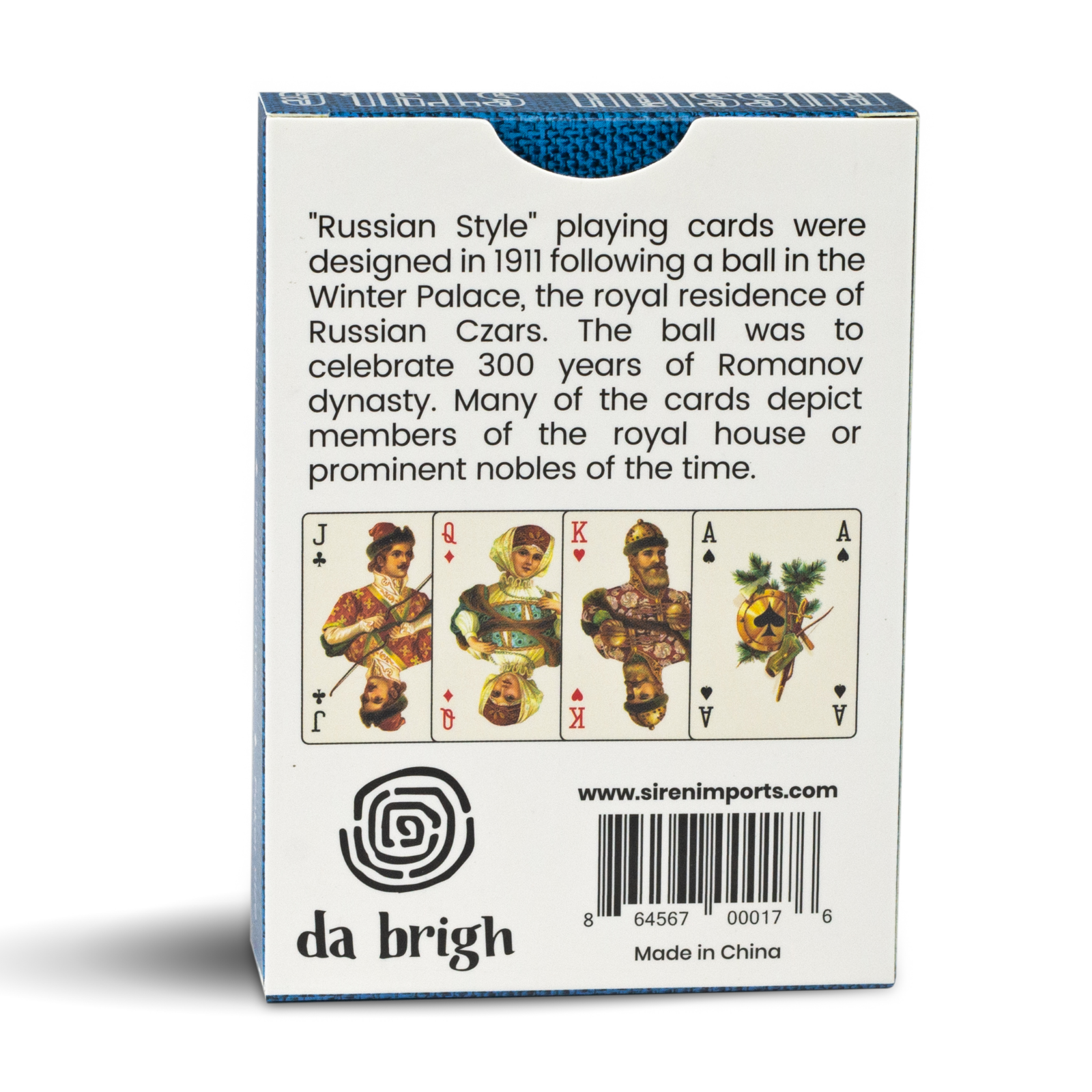 Da Brigh Russian Style Playing Cards Deck (Blue)