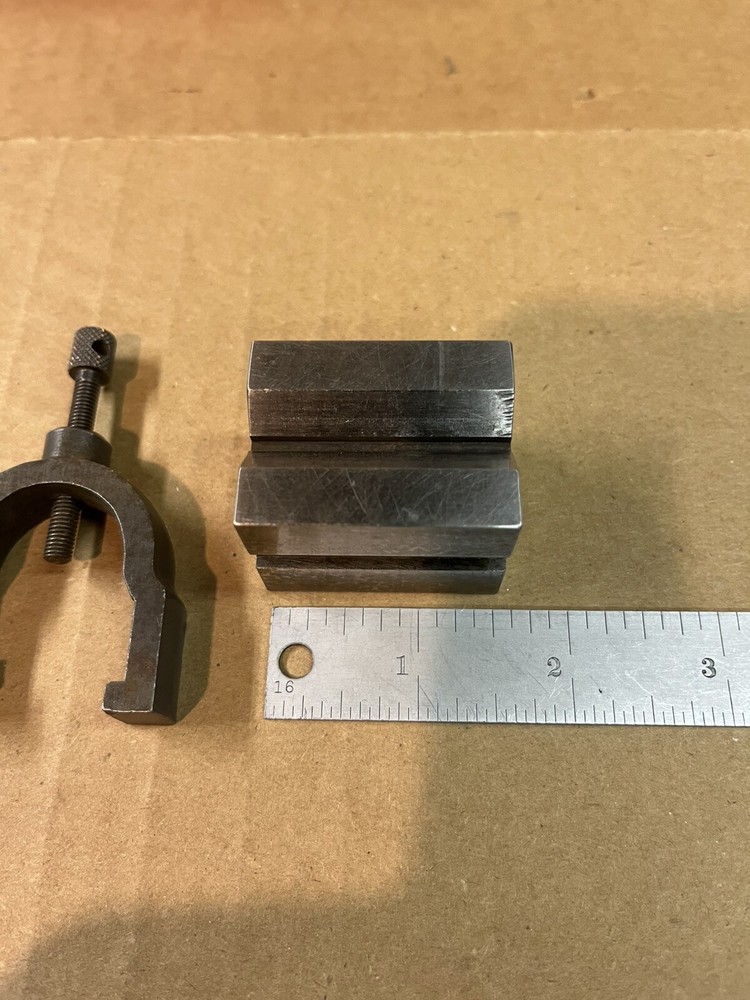 Small Toolmaker V-block W/Clamp