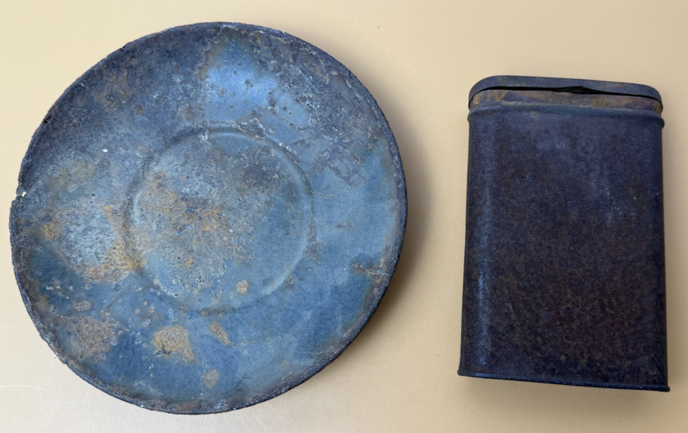 Antique Bowl & Hinged Container