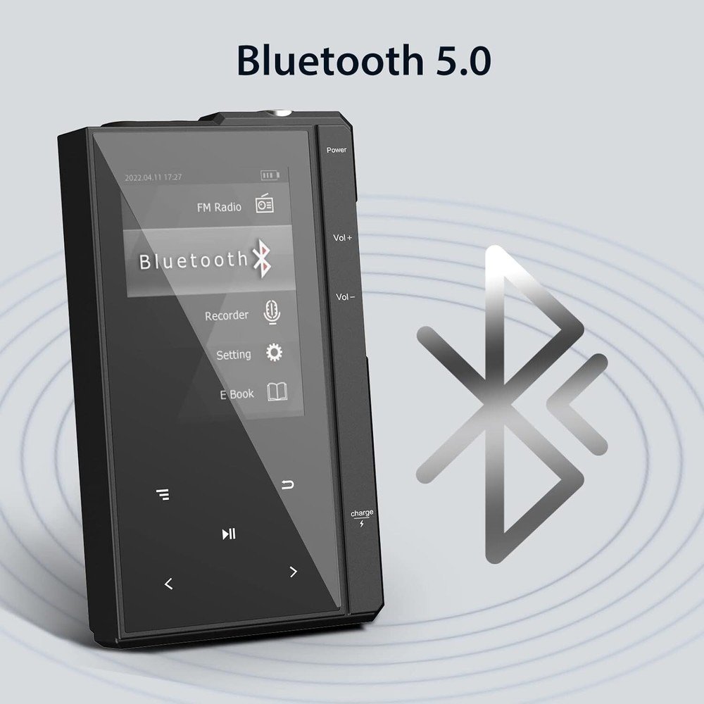 Stylish 32GB MP3 Player with Bluetooth & Touchscreen - Music & E-Book Reader