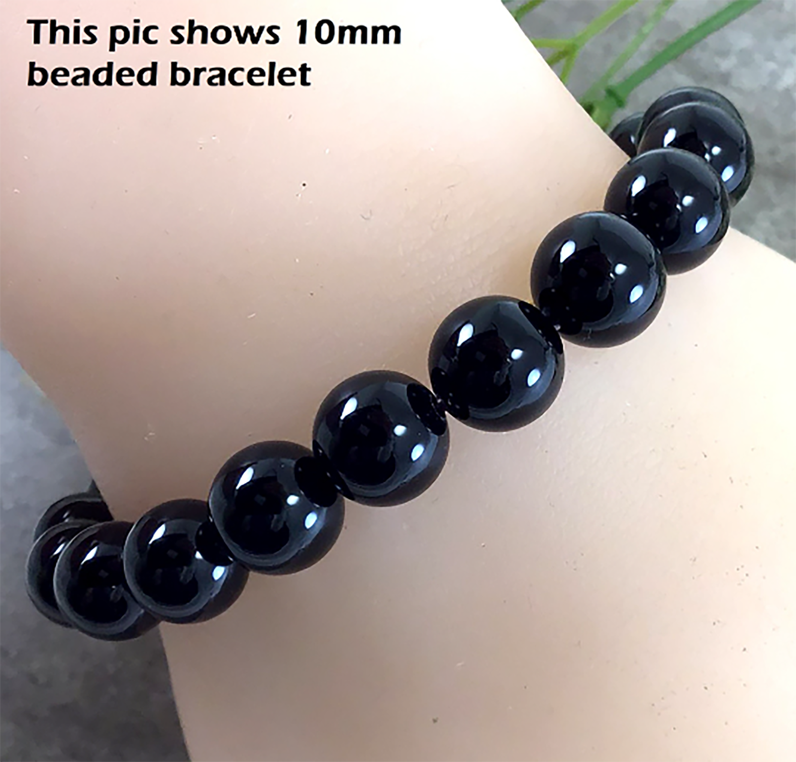 Black Onyx Beads Stretchy Bracelet Healing Gemstone 4mm 6mm 8mm 10mm12mm