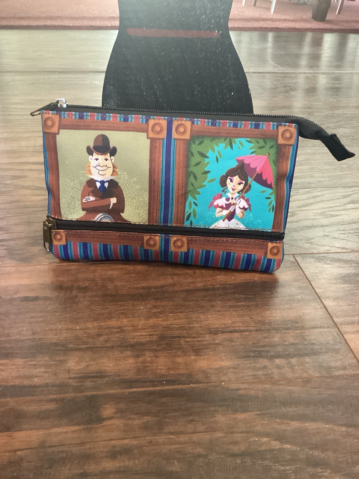 Disney Haunted Mansion Stretching Room Portraits Bag Zip Pouch