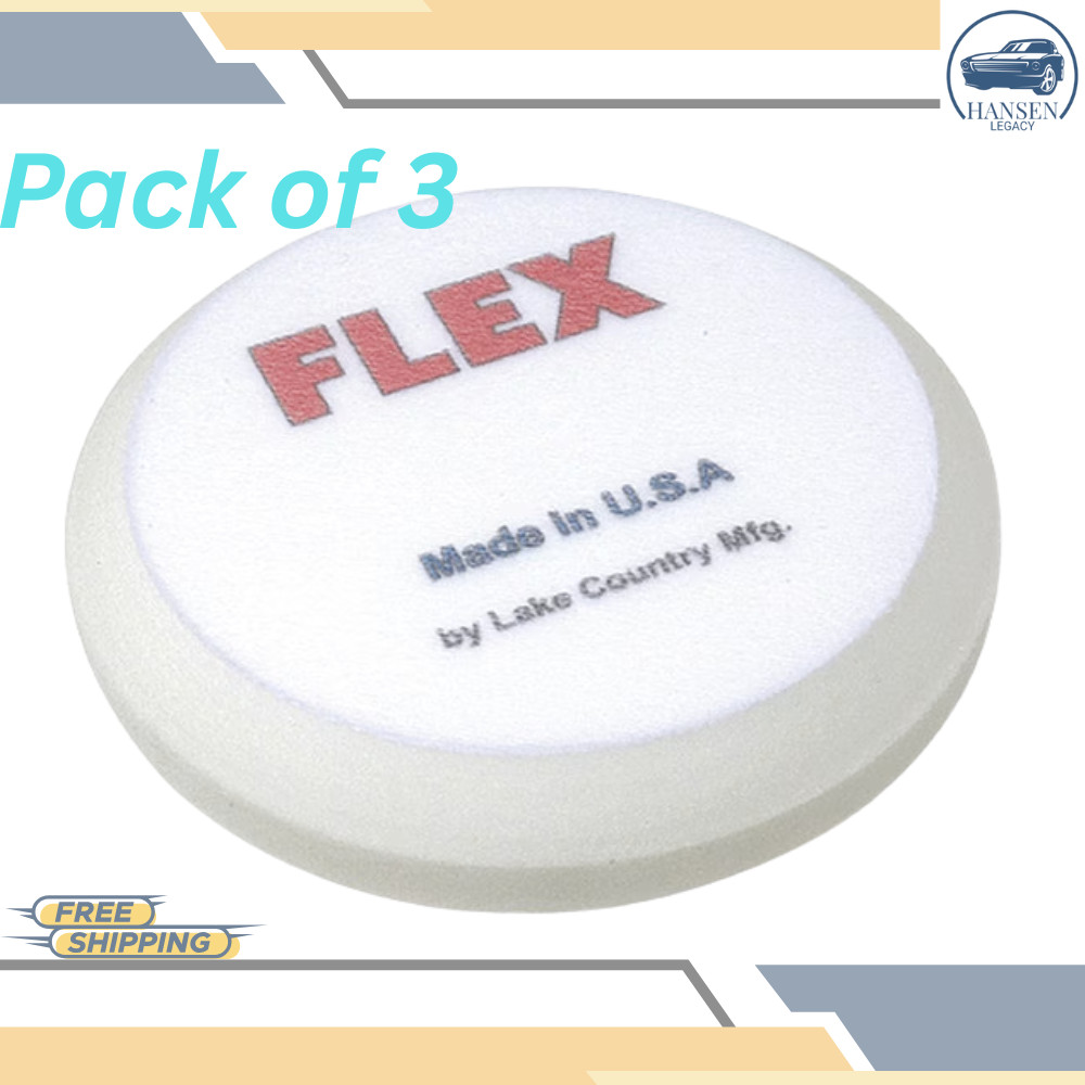 Polishing Pad, 6-1/4" Size, Foam, White FLEX