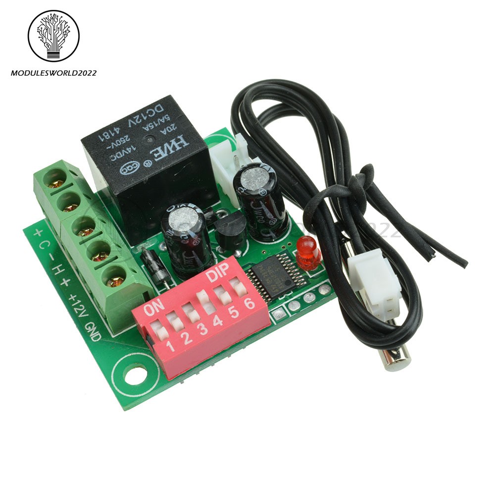 DC12V Thermostat Digital Temperature Control Switch Temp Controller 20-90℃ W1701