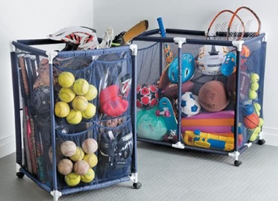 Modern Blue Pool Storage Bin - Extra Large | Perfect Contemporary Nylon Mesh ...