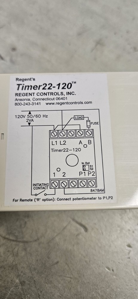 Regent Controls,22-120 R5S,Interval Timer