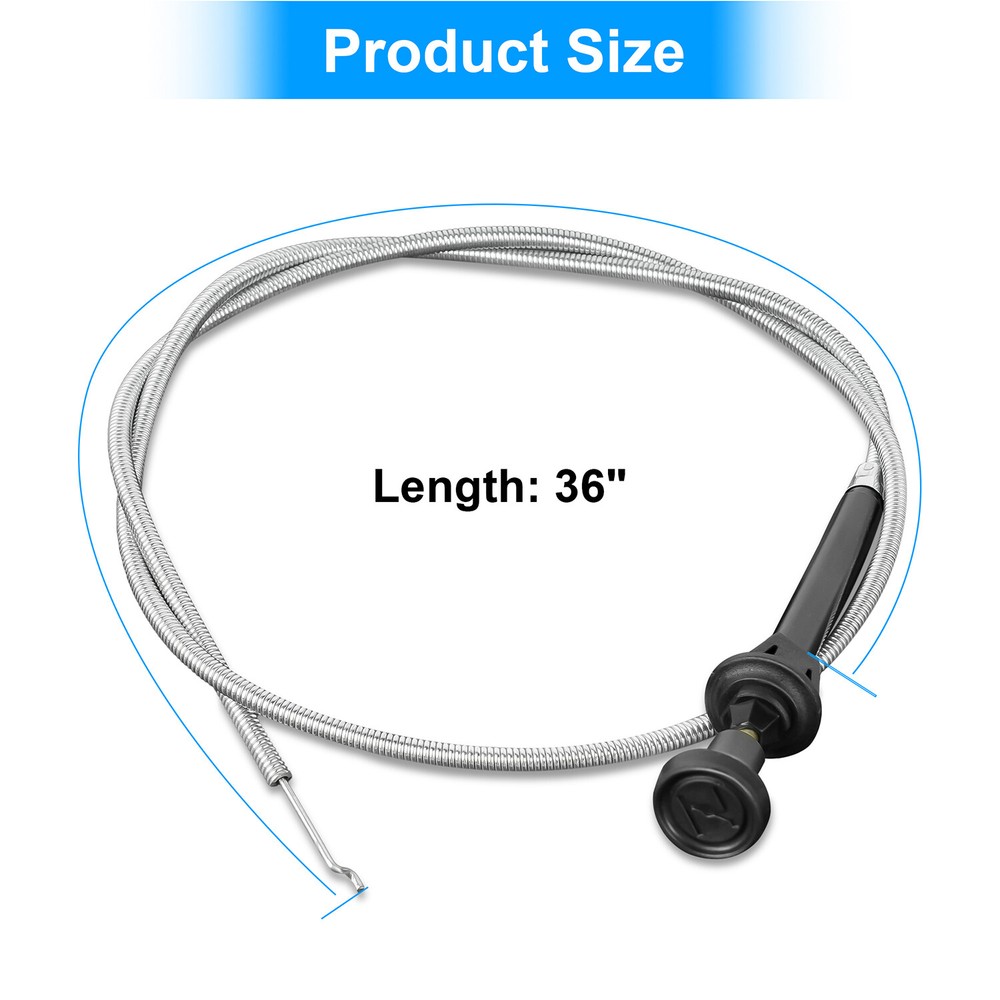 203993 Control Choke Cable Assembly,Push/Pull, Snap-In,With 1-3/4 Inch extension