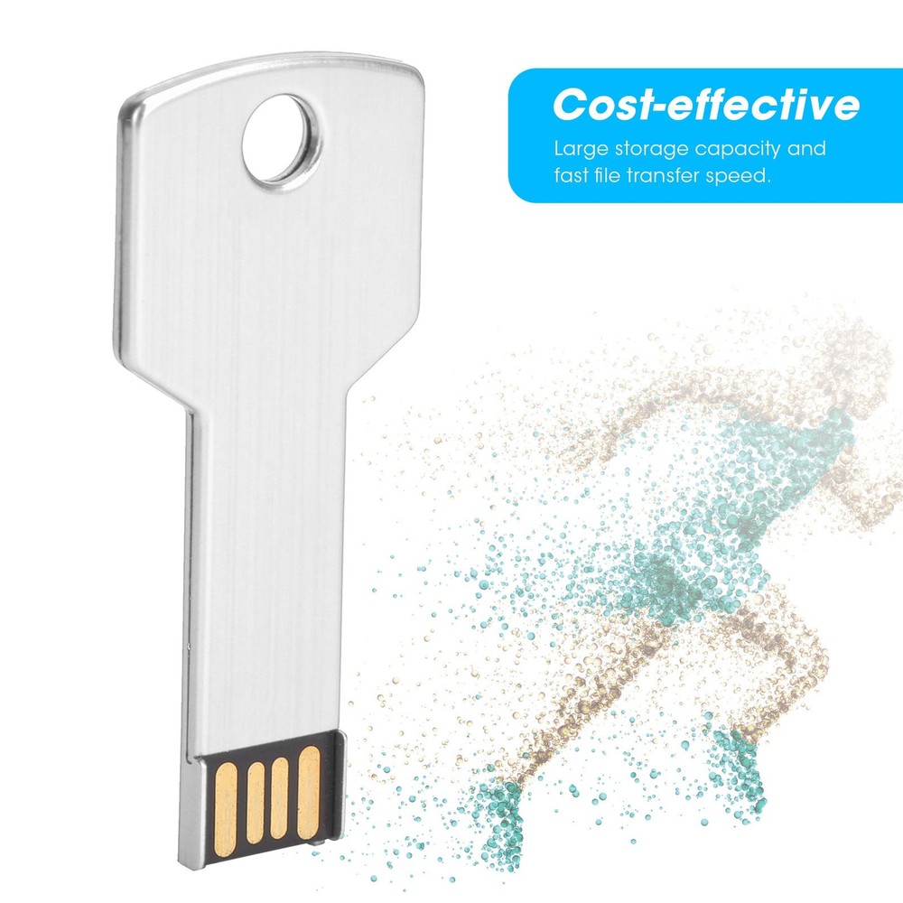 Cool Key Shape USB Flash Drive For Fast File Storage In Computer Silver