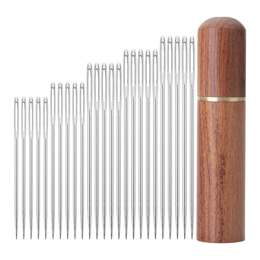 25pcs/Set Assorted Sizes Sewing Needles With Case Large Eye Hand Sewing Needle