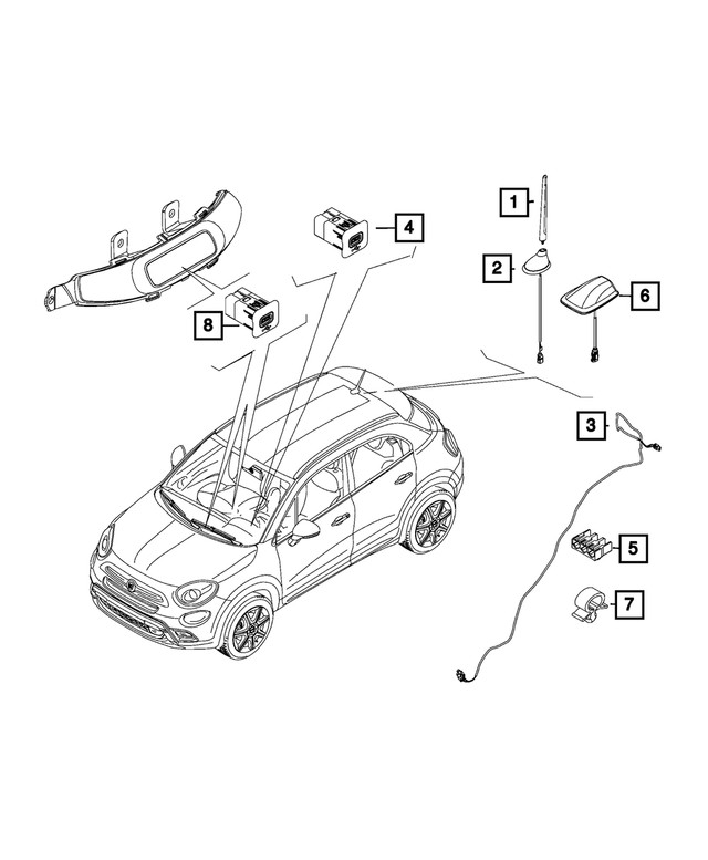 Genuine Mopar Auxiliary And USB Socket 6FV09KXHAA