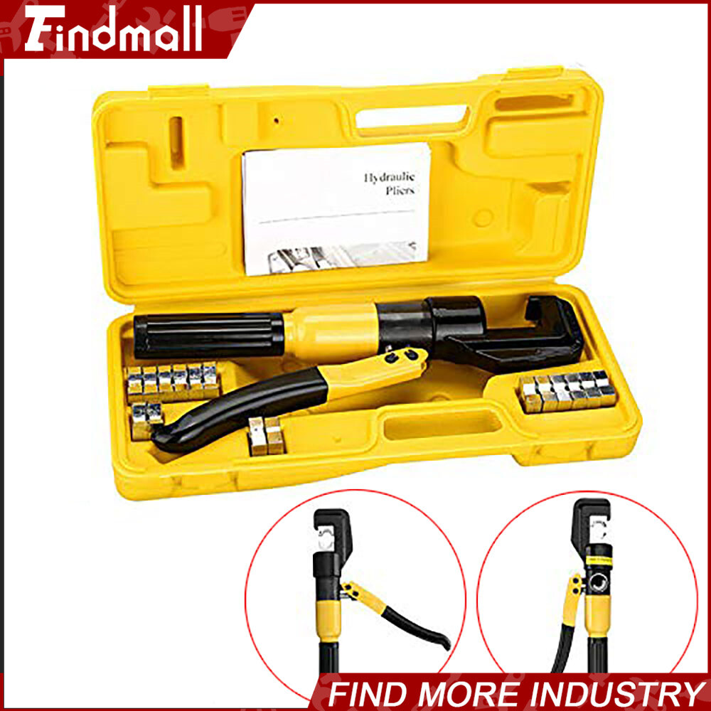 Findmall 10Ton Hydraulic Crimper Crimping Tool Wire Battery Cable Lug Terminal