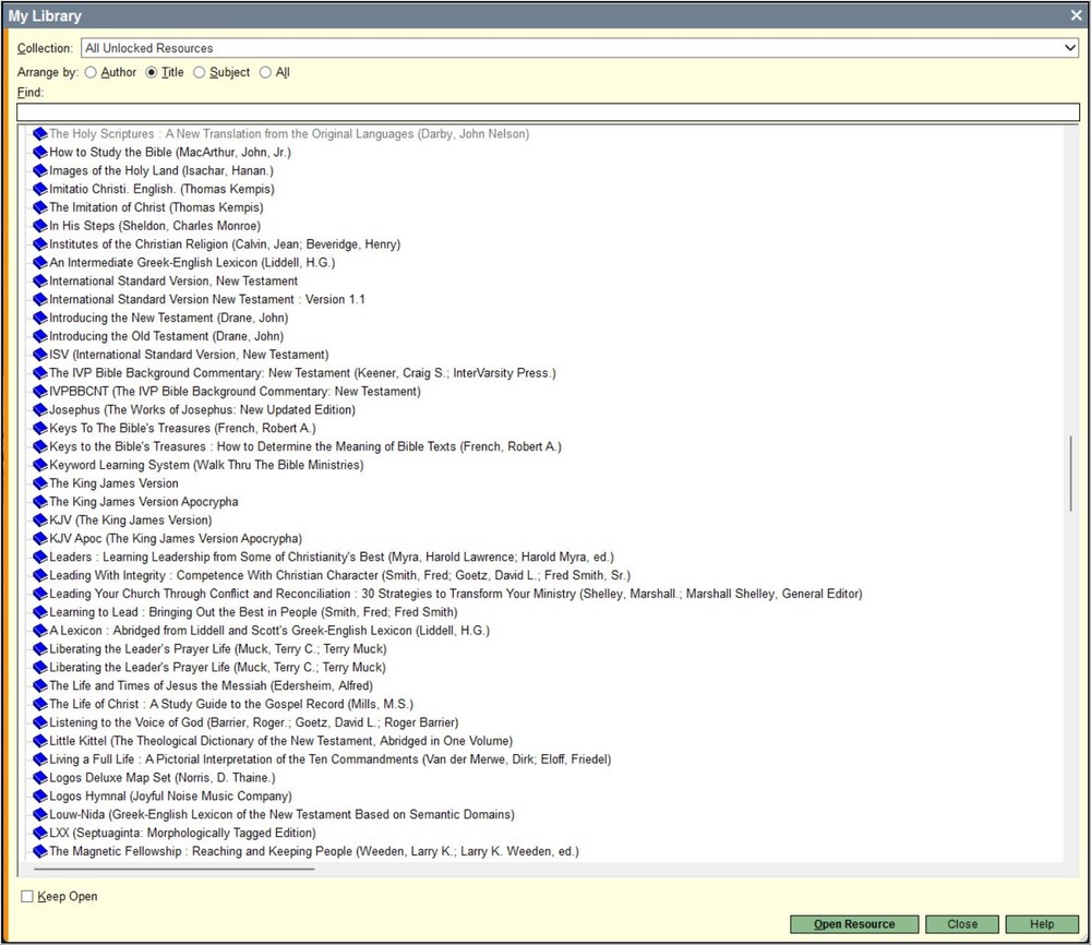 Logos Bible Software Scholar's Library with 350+ Resources