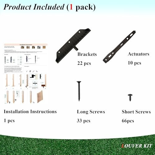 Louver Bracket Kit for Deck Sunblinds & Shutters - Complete Hardware Set, 2 Pack
