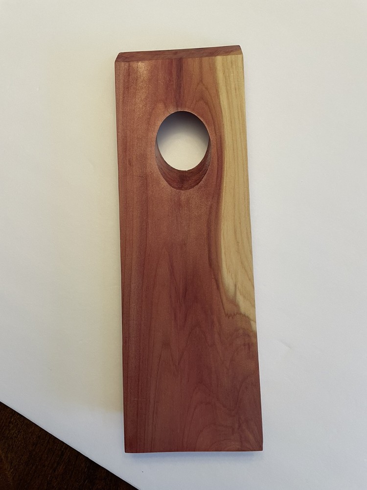 FUN GIFT IDEA WINE BOTTLE HOLDER SERVER SOLID RED CEDAR WOOD BALANCING HANDMADE