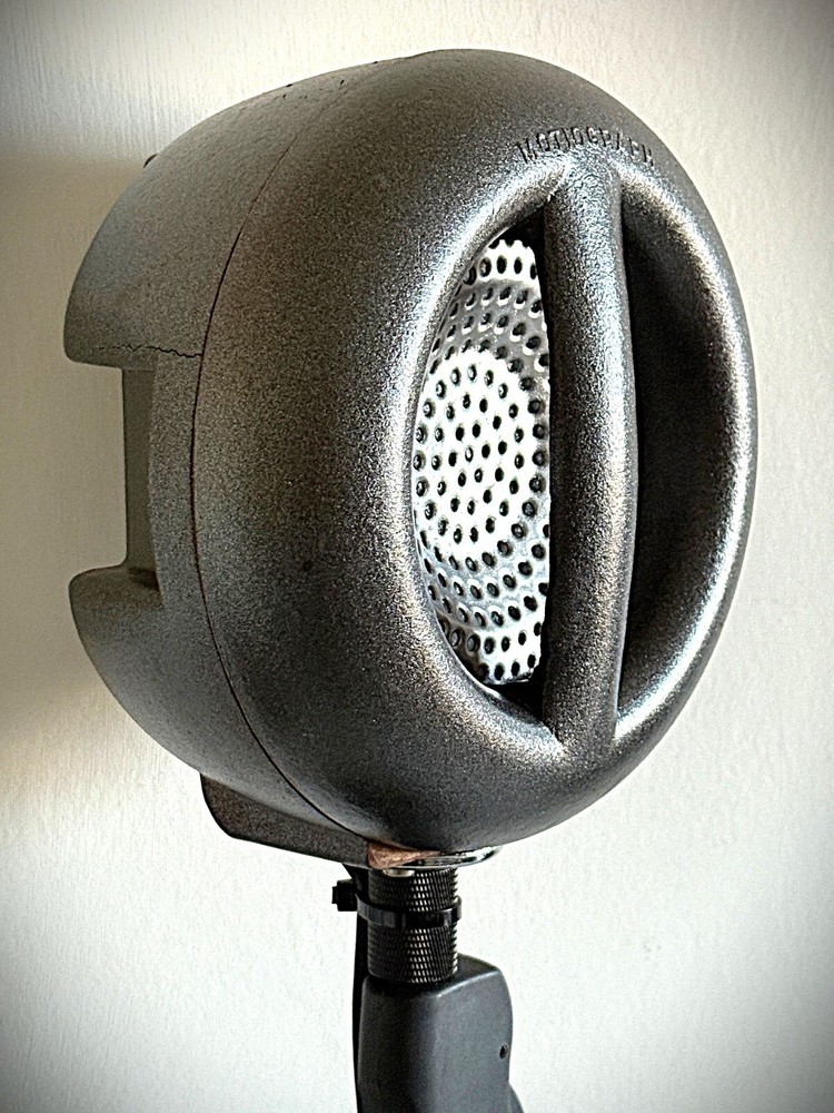 Rare 1940's era Motiograph Custom-modded Dynamic Microphone-works on any system