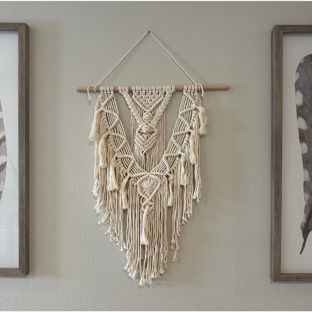 Boho Macrame Wall Hanging, Boho Wall Decor, Woven Tapestry with Tassels